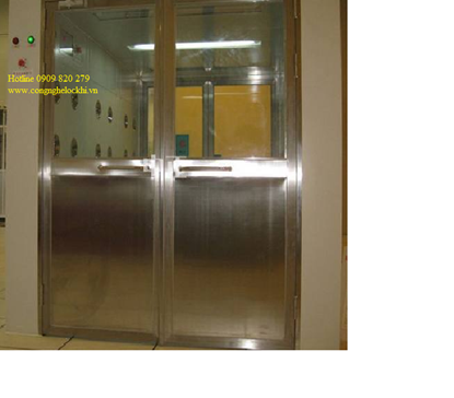 Buồng tắm khí cửa mở 2 cánh - Thiết Bị Phòng Sạch Bách Long - Công Ty TNHH Sản Xuất Thương Mại Dịch Vụ Bách Long